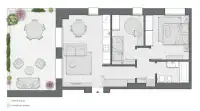 Trilocale Compact di 86 m2 - Edificio C1 - LivinUp  | Milano - Floor Plan thumbnail - 1