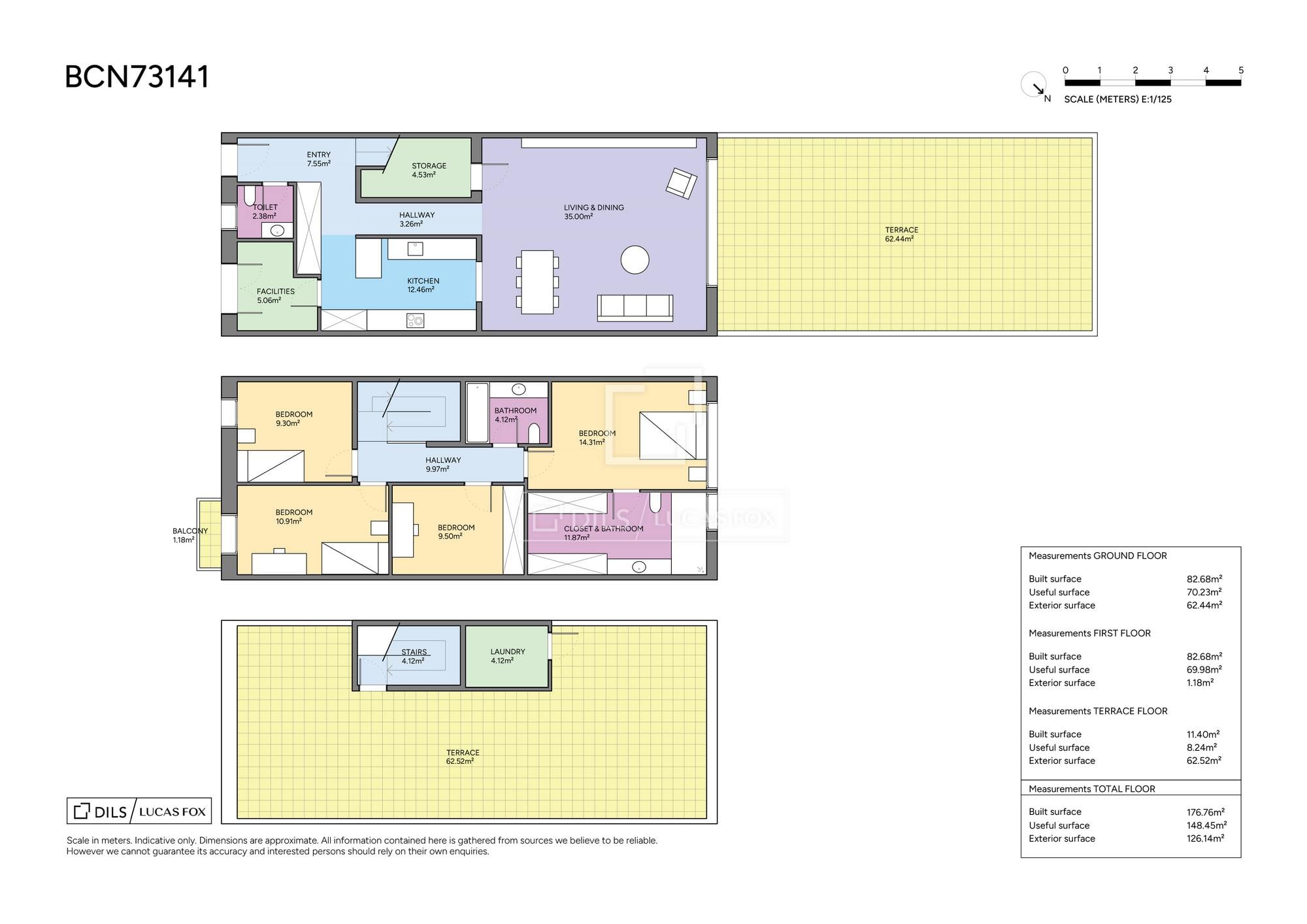 living - Casa / villa de 258m² con 60m² terraza en venta en Les Corts - Plano del piso thumbnail - 1