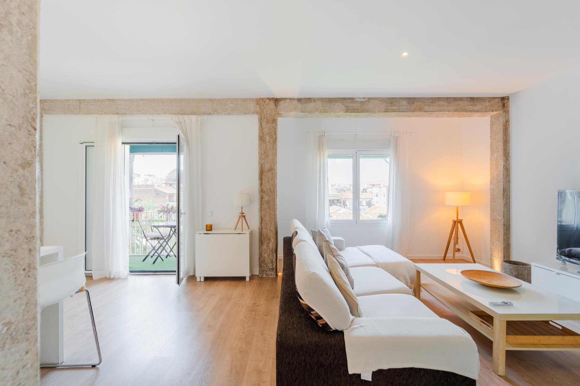 living - 101m² apartment for rent in Playa Malvarrosa/Cabanyal - gallery thumbnail - 7
