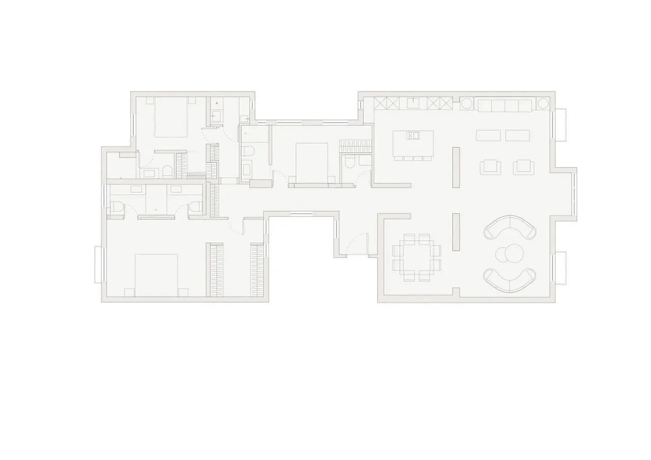 living - 227m² apartment for sale in Chueca - Justicia, Madrid - Floor Plan - 1