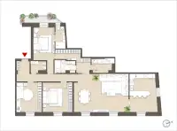 living - Oriani 3 - Wonen - Dils - Verdiepingsplan thumbnail - 1