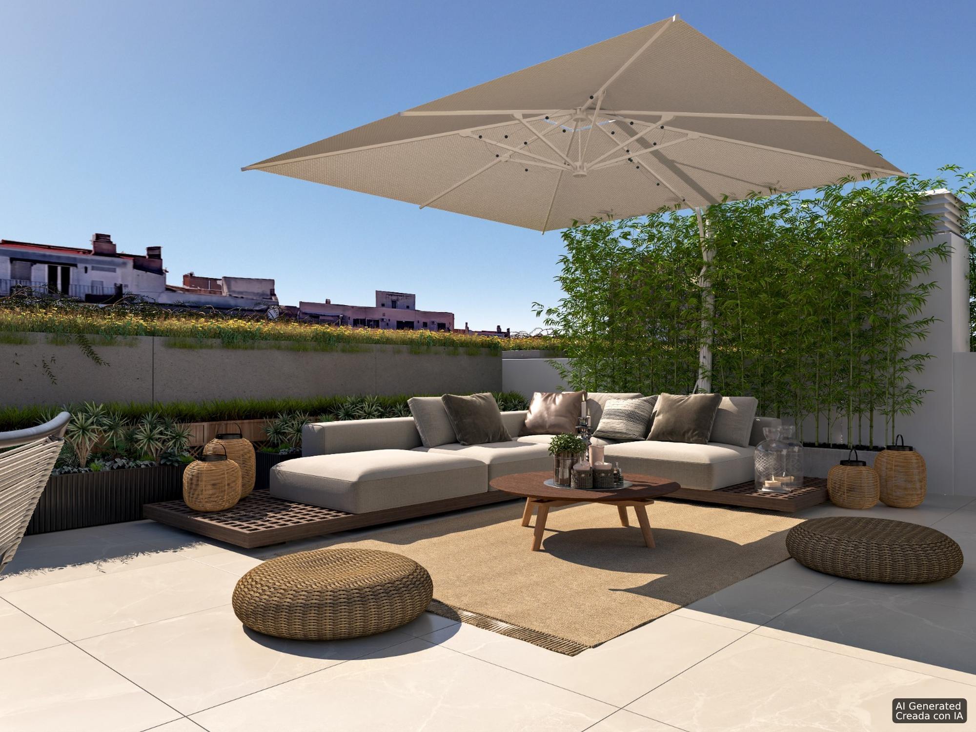 living - Apartamentos de obra nueva con terrazas en el centro de Palma de Mallorca - gallery thumbnail - 7