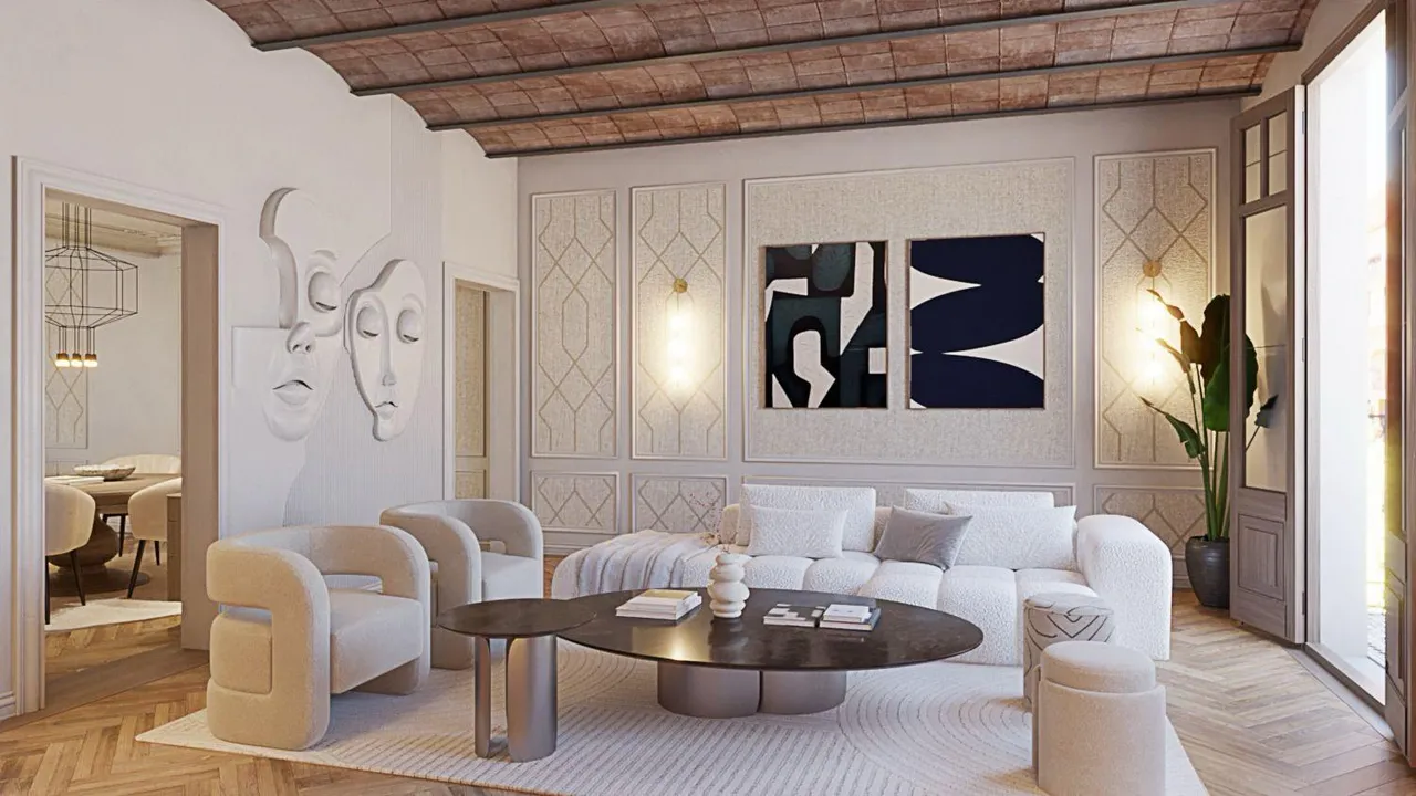 living - Piso de 137m² con 10m² terraza en venta en Eixample Izquierdo - gallery - 4