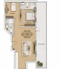 living - Piso de 56m² en venta en Trafalgar, Madrid - Plano del piso thumbnail - 1