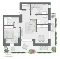 Two Bedrooms of 98 sqm - Edificio A1 - LivinUp  | Milano - Floor Plan thumbnail - 1
