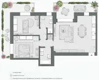 Two Bedrooms of 106 sqm - Edificio C4 - LivinUp  | Milano - Floor Plan thumbnail - 1