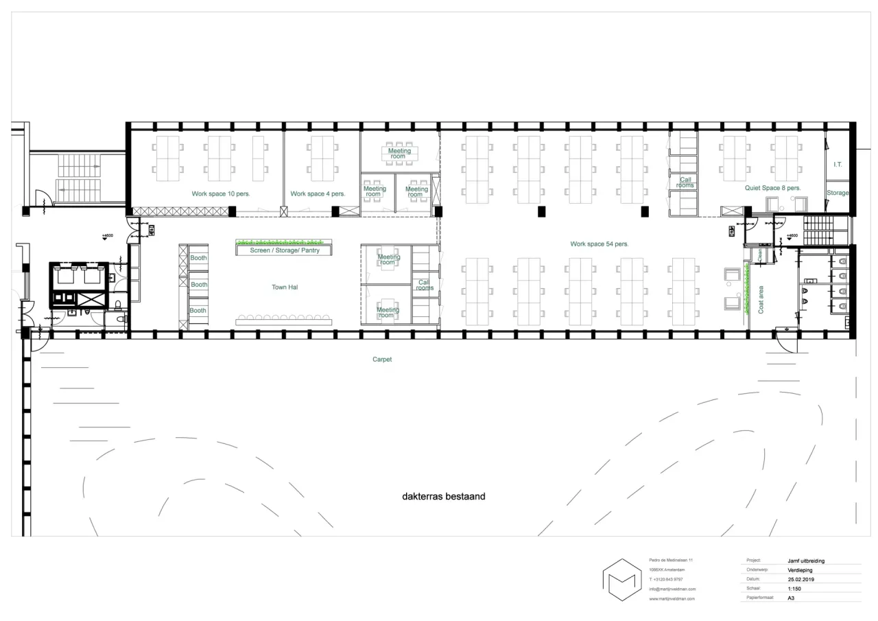office - Vivaldi - Vivaldi - Kantoren - Dils - Verdiepingsplan - 4