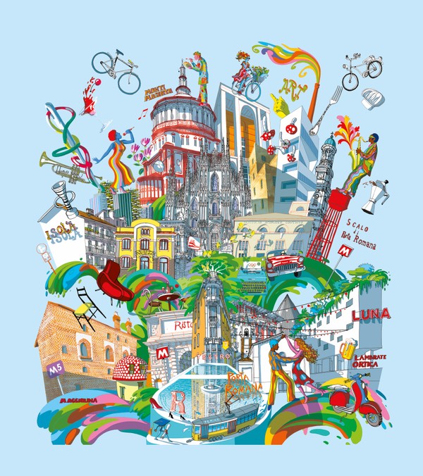 Six neighborhoods, one illustration: This is my Milano by Carlo Stanga - featured