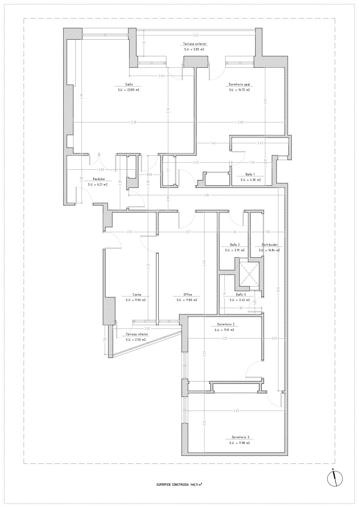 living - 167m² apartment for sale in Ríos Rosas, Madrid - Floor Plan thumbnail - 1