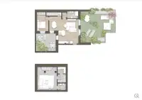 living - Zumbini 39 - unità 163 - Wonen - Dils - Verdiepingsplan thumbnail - 1