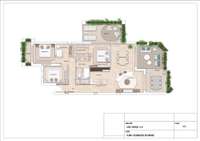 living - Piso de 130m² con 67m² terraza en venta en New Golden Mile - Plano del piso thumbnail - 1
