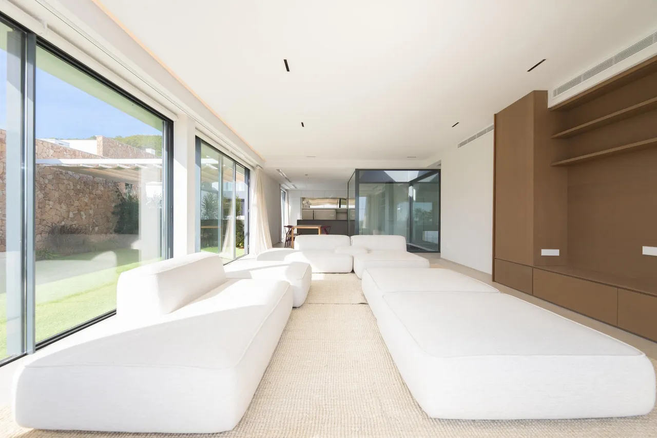 living - New promotion of villas in Santa Eulalia with sea views and private pools - gallery - 7