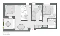 Two Bedrooms of 90 sqm - Edificio C2 - LivinUp  | Milano - Floor Plan thumbnail - 1