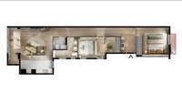 living - 75m² apartment for sale in Eixample Right, Barcelona - Floor Plan thumbnail - 1