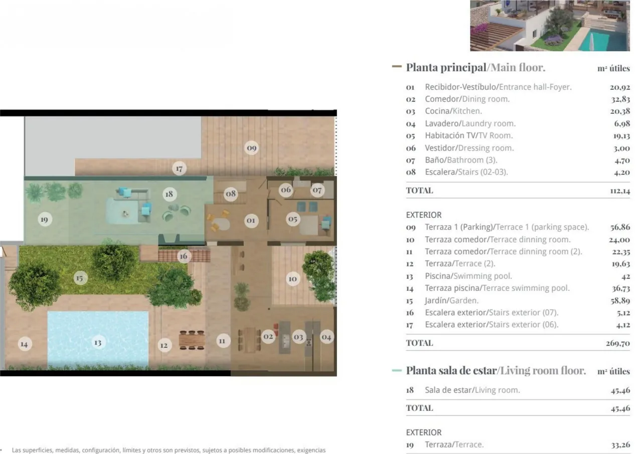 living - 352m² house / villa for sale in San José, Balearic Islands - Floor Plan - 1