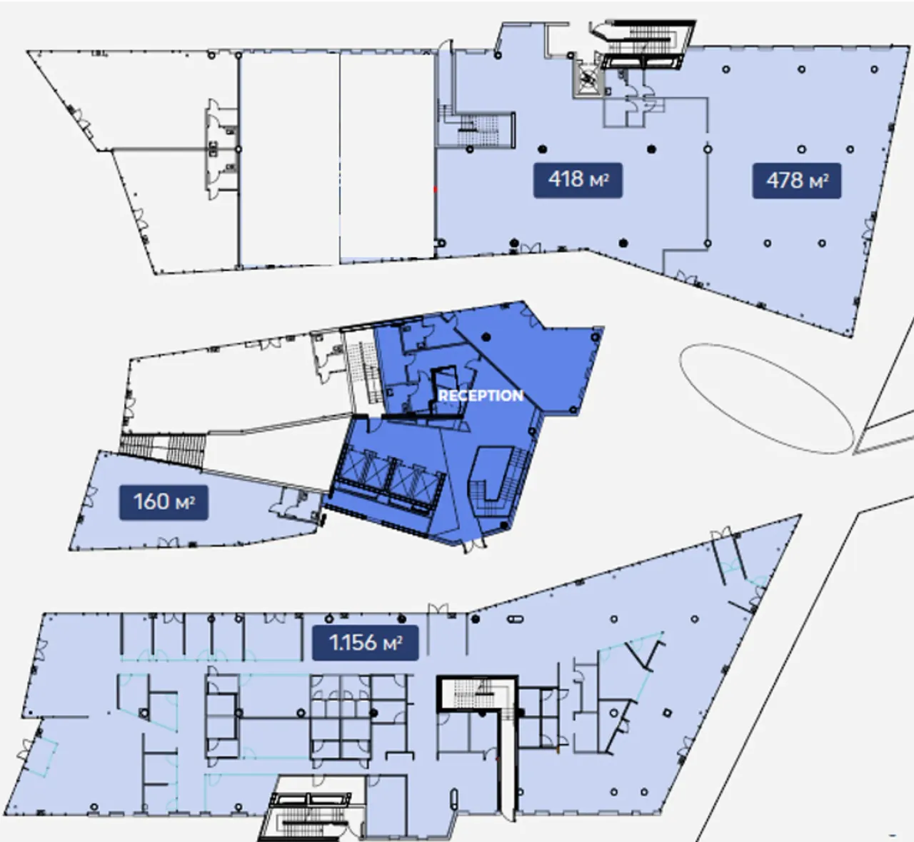 office - Assago Milanofiori - Palazzo U7 - Kantoren - Dils - Verdiepingsplan - 1