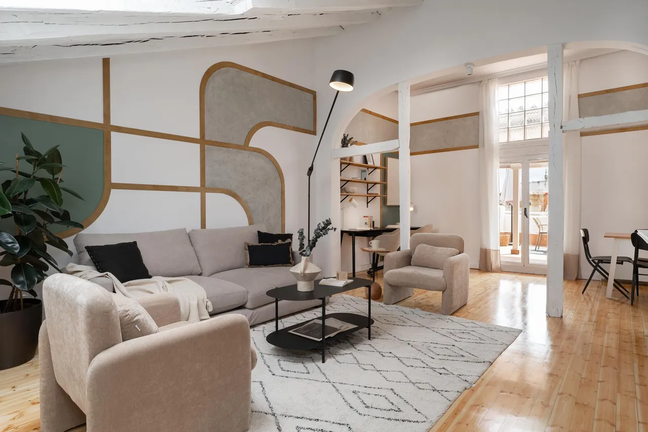 living - Ático de 185m² con 30m² terraza en venta en Chueca - Justicia - gallery - 4