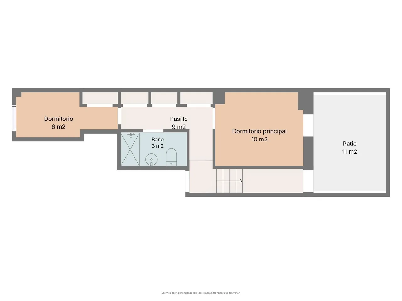 living - 89m² apartment with 12m² terrace for sale in Sitges Town - Floor Plan - 1