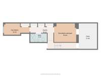 living - Piso de 89m² con 12m² terraza en venta en Sitges Town - Plano del piso thumbnail - 1