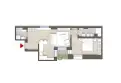 living - Magenta 54 unità B402 - Living - Dils - Plan d'étage thumbnail - 1