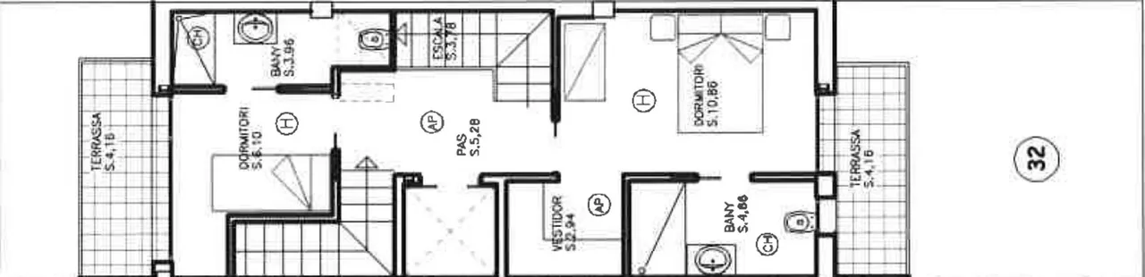 living - Casa / villa de 179m² con 25m² terraza en venta en Empuriabrava - Plano del piso - 2
