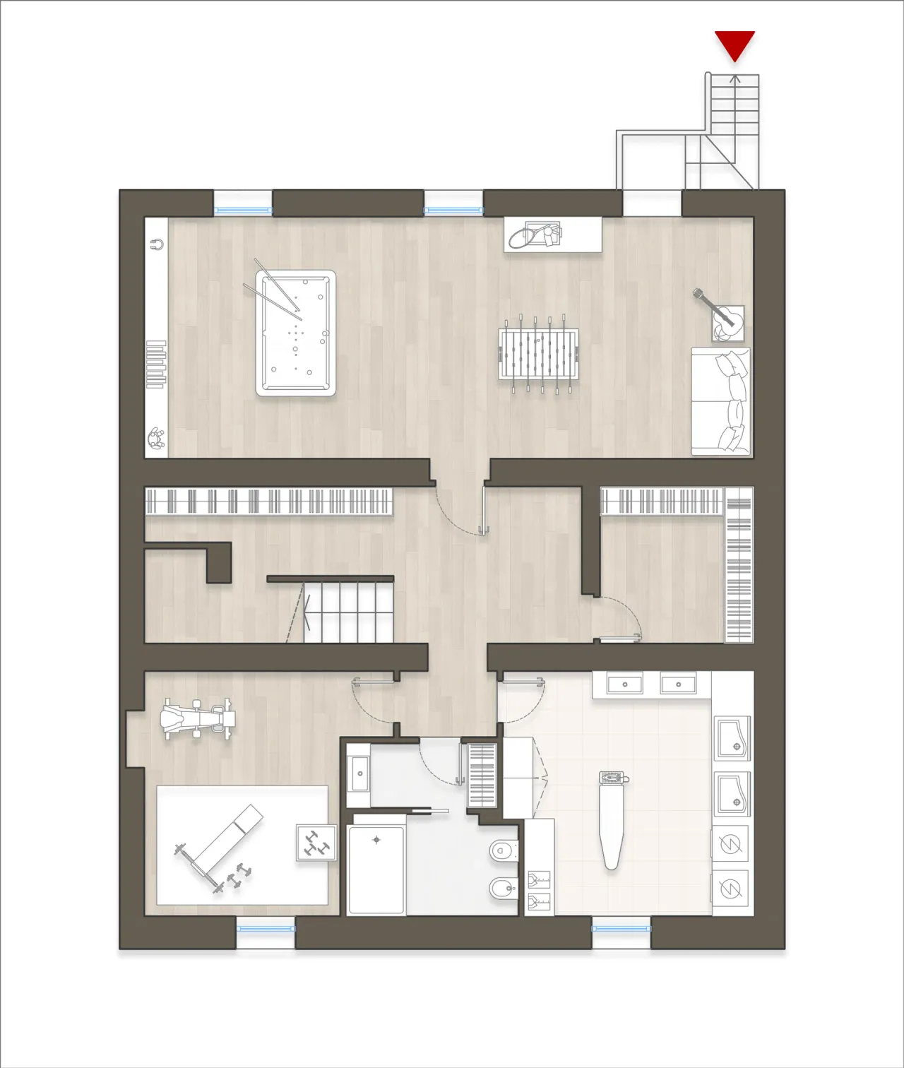 living - Goldoni 24 - Living - Dils - Plano del piso - 4