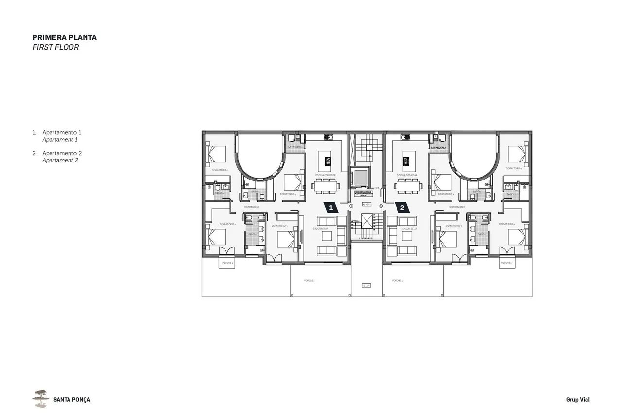 living - Santa Ponsa Apartments - Floor Plan - 2