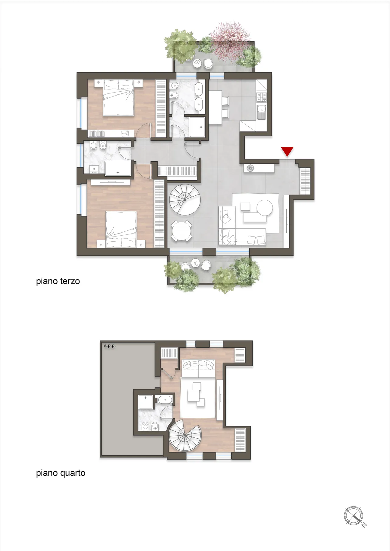 living - Via Vergani n. 21 - Living - Dils - Bilivello - Verdiepingsplan - 1