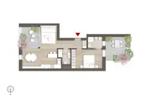 living - Garofalo 37 unità E11 - Wonen - Dils - Verdiepingsplan thumbnail - 1