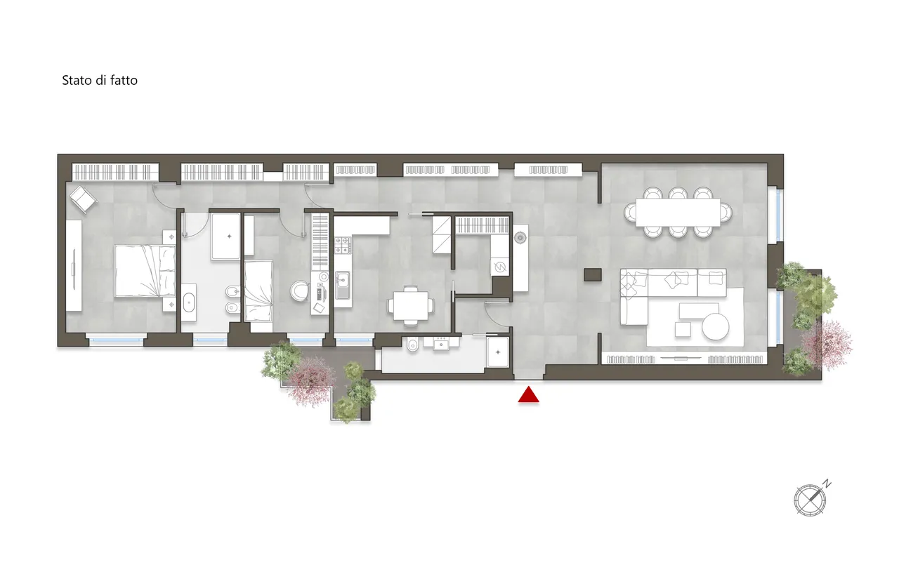 living - Gran Sasso 20 - Living - Dils - Verdiepingsplan - 2