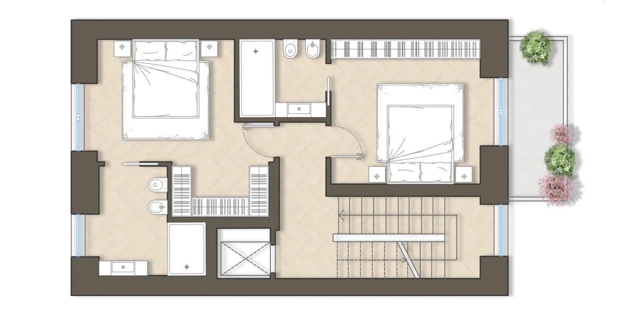 living - Perrone di San Martino 12 - Living - Dils - Plan d'étage - 2