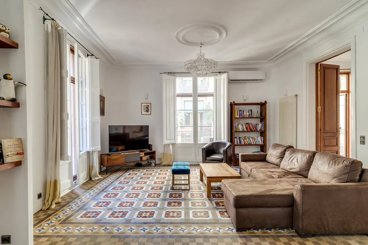 living - Piso de 193m² con 7m² terraza en venta en Gótico, Barcelona - gallery - 2