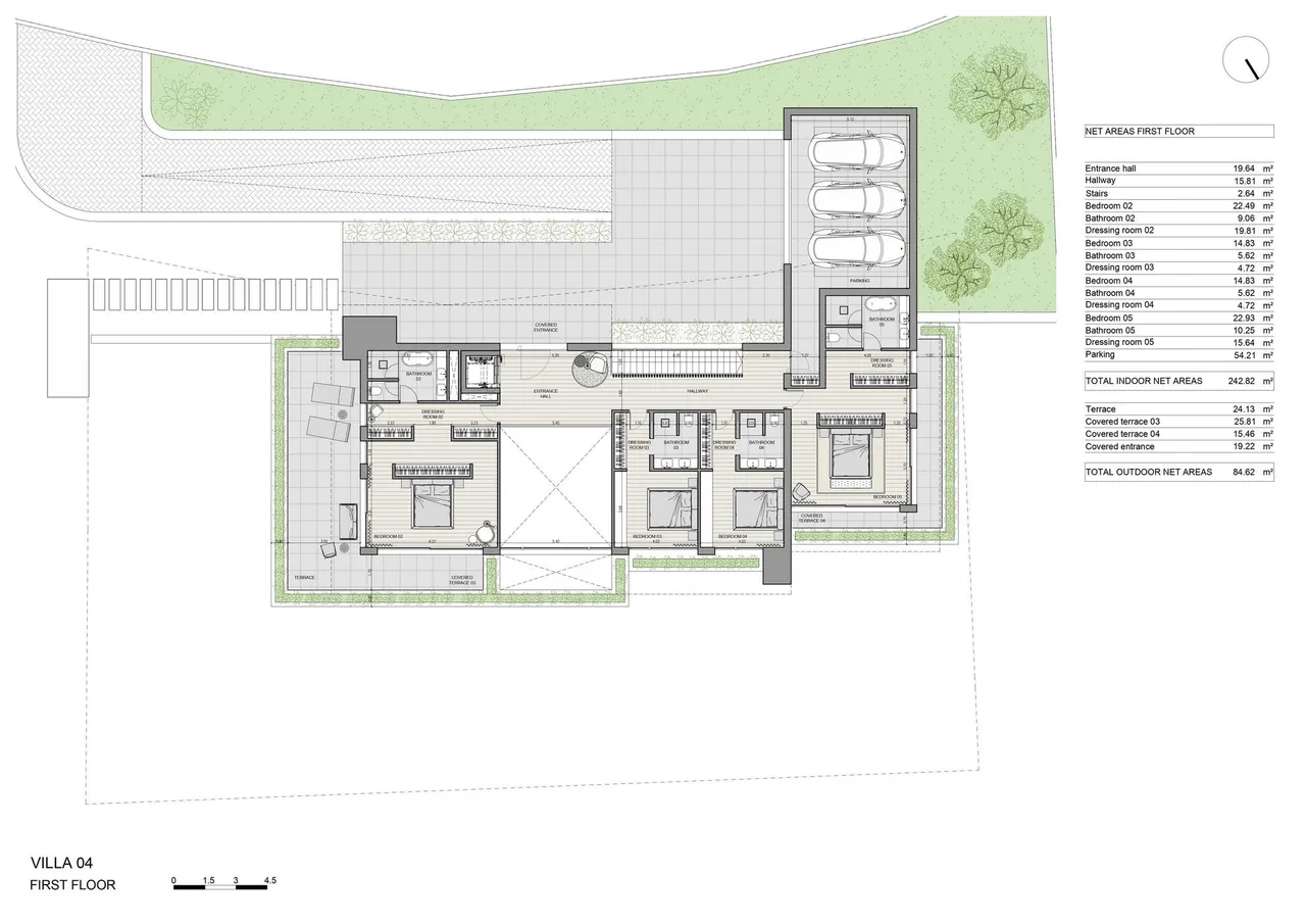 living - 664m² plot with 378m² terrace for sale in Son Vida - Floor Plan - 3
