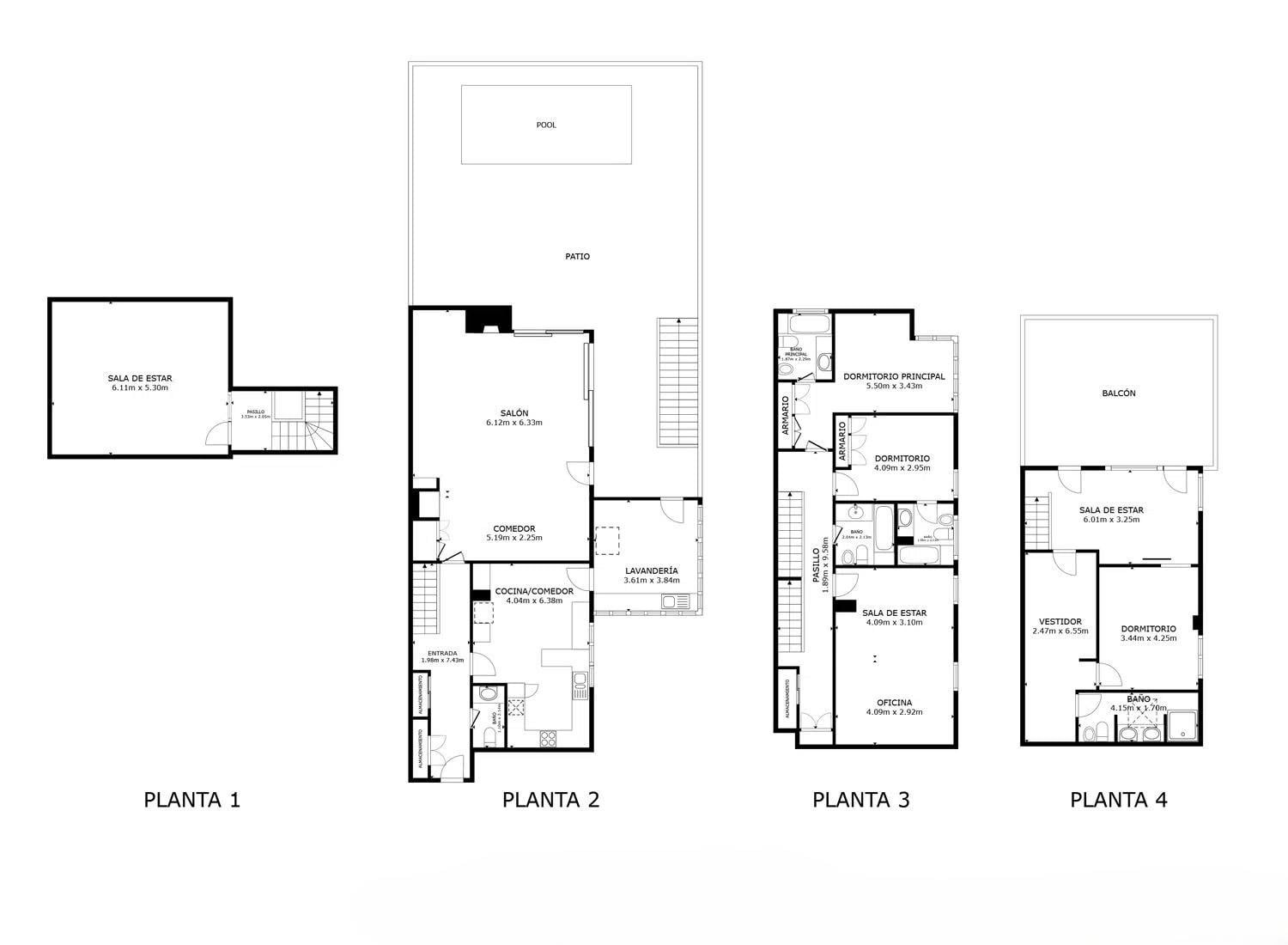 living - Casa / villa de 396m² con 140m² de jardín en venta en Arturo Soria - Plano del piso thumbnail - 1