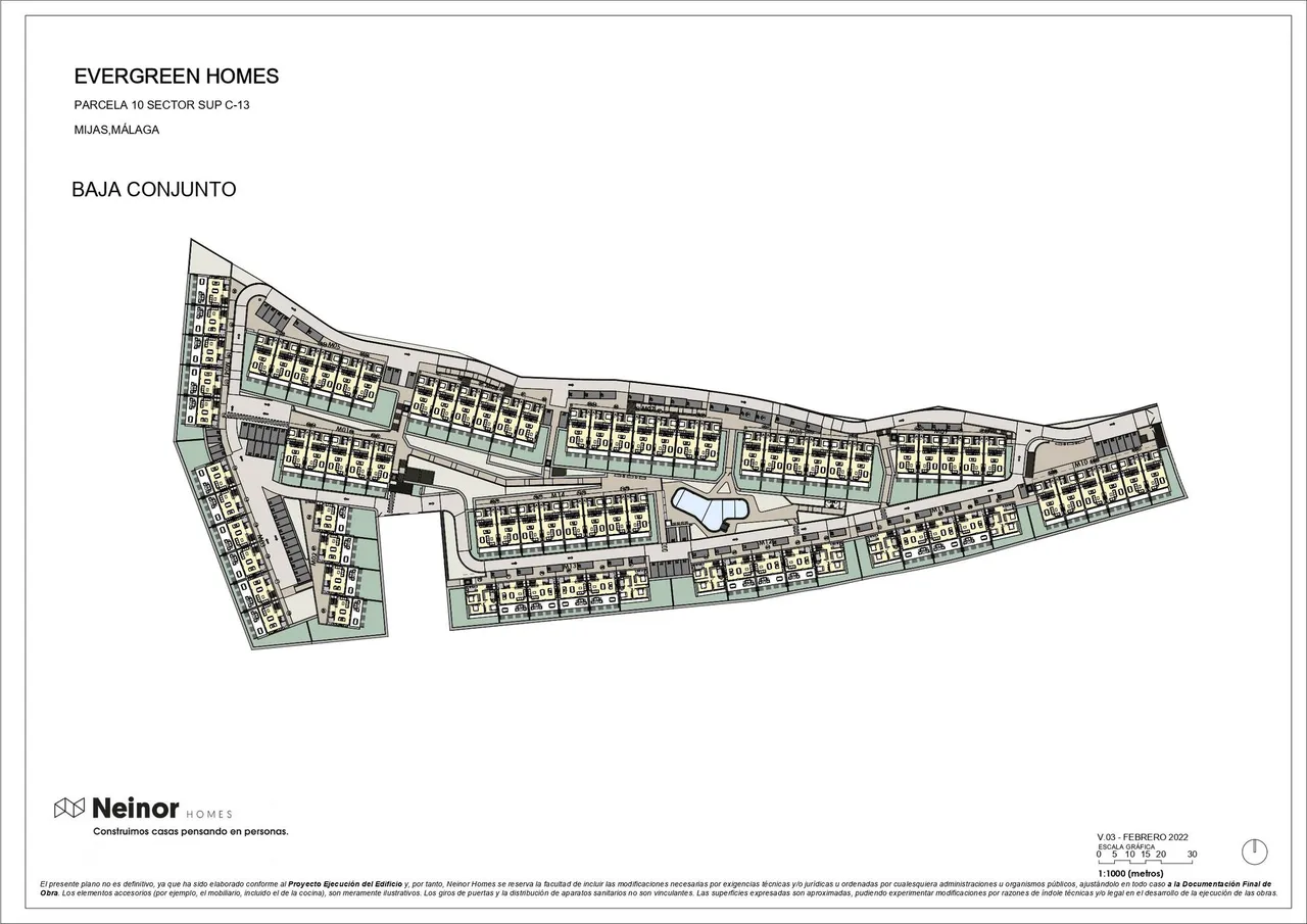 living - Evergreen Homes - Plano del piso - 1