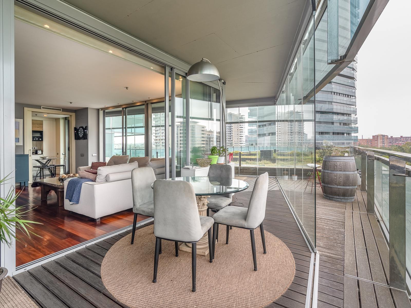 living - 133m² apartment with 72m² terrace for sale in Diagonal Mar - gallery - 4