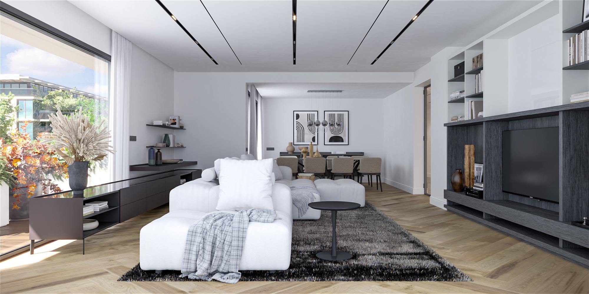 living - 252m² apartment with 50m² terrace for sale in Tres Torres - gallery thumbnail - 3