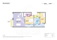 living - 66m² apartment for sale in Eixample Right, Barcelona - Floor Plan thumbnail - 1