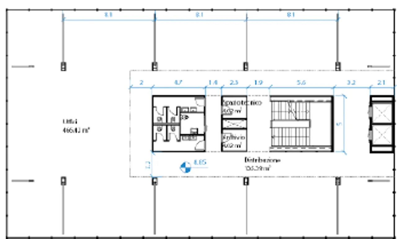 office - Civiltà del Lavoro 38 - Uffici - Dils - Planimetria - 1