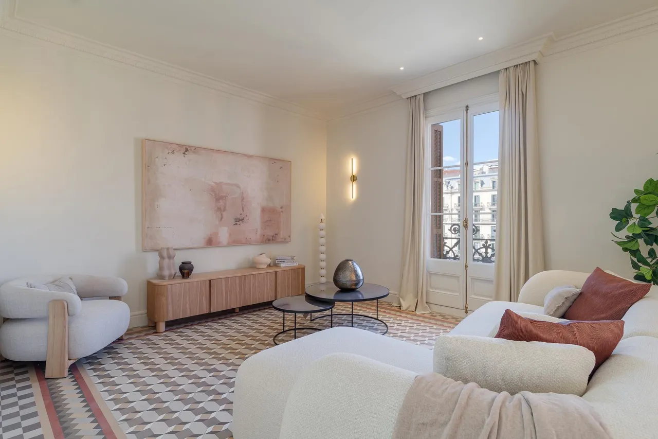 living - 185m² penthouse with 20m² terrace for sale in Eixample Right - gallery - 7