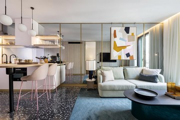 living - 45m² apartment for rent in Eixample Right, Barcelona - featured