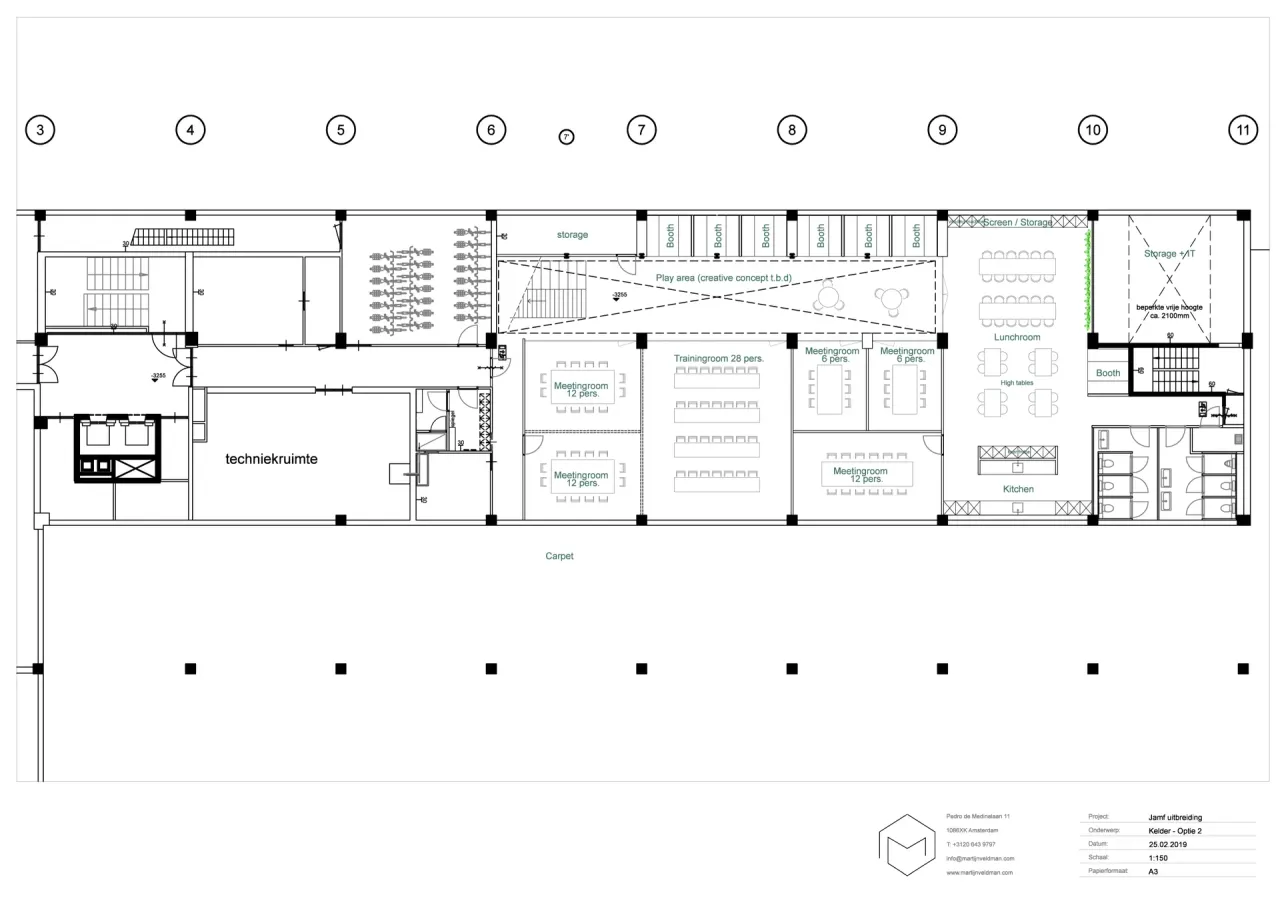 office - Vivaldi - Vivaldi - Kantoren - Dils - Verdiepingsplan - 2