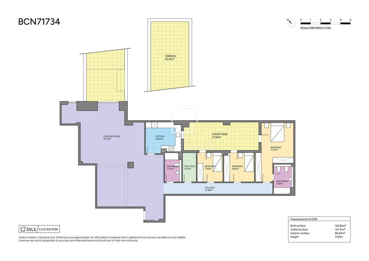 living - 195m² apartment with 43m² terrace for sale in Gótico - Floor Plan - 1