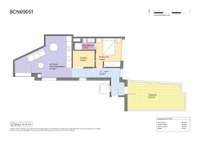 living - 56m² apartment with 18m² terrace for sale in El Born - Floor Plan thumbnail - 1
