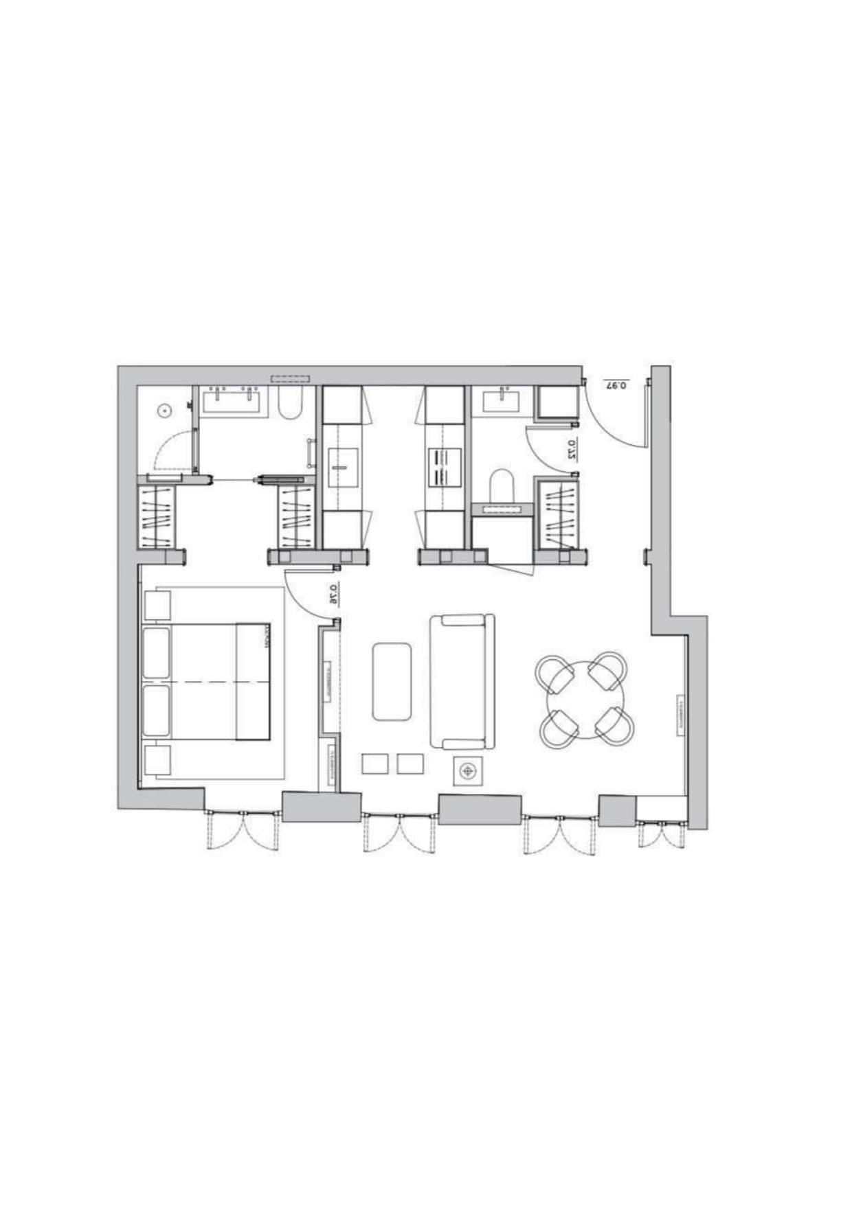 living - 73m² apartment for sale in Recoletos, Madrid - Floor Plan thumbnail - 1