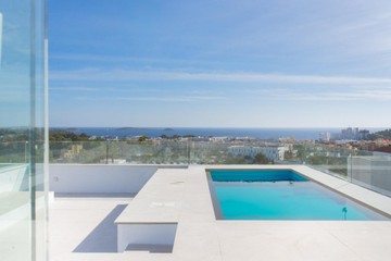 living - Nueva promoción de villas en Santa Eulalia con vistas al mar y piscinas privadas - featured