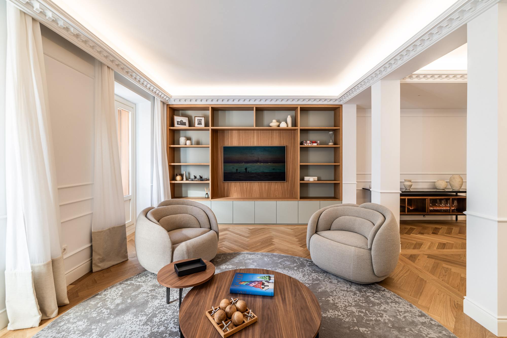 living - Piso de 185m² en venta en Recoletos, Madrid - featured