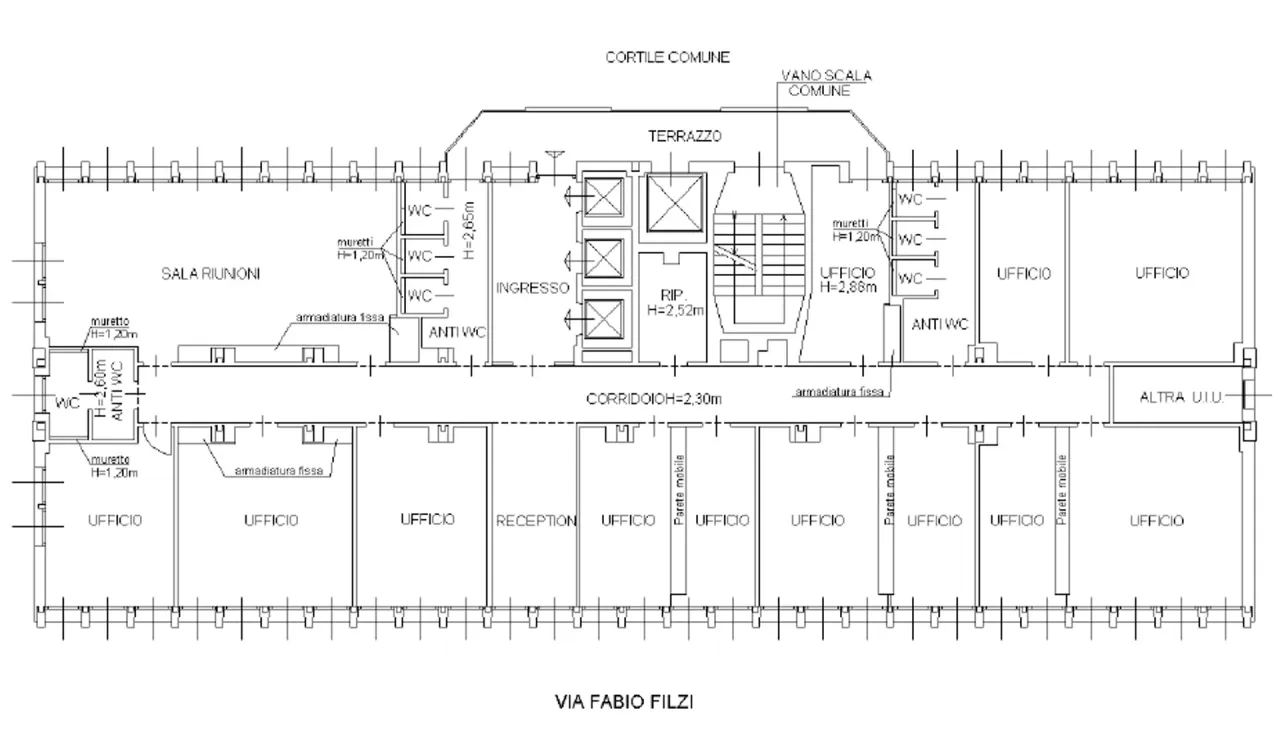 office - Filzi 27 - Kantoren - Dils - Verdiepingsplan - 1