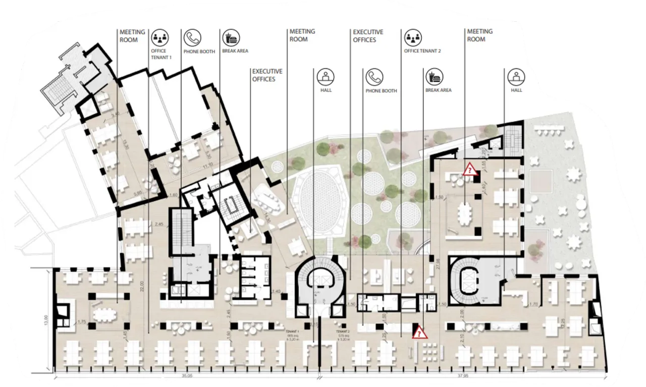 office - Europa 18 - Office - Dils - Plan d'étage - 1
