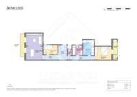 living - Piso de 83m² en venta en Eixample Derecho, Barcelona - Plano del piso thumbnail - 1